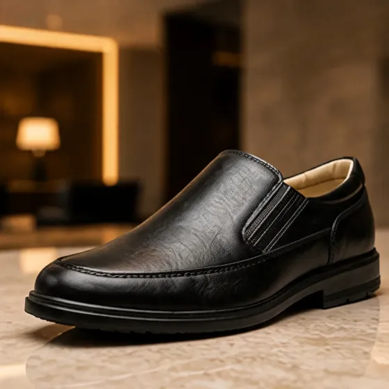 Sapato Social Masculino Preto Legitimo Conforto Ortopédico
