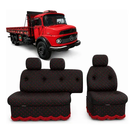 Jogo Sofá Cama Caminhão Mercedes Mb 1113/1313/1513