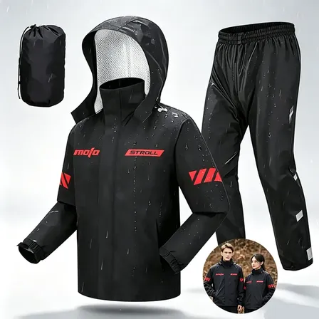 Capa De Chuva Roupa Conjunto Para Motoqueiro Reforçada Kit