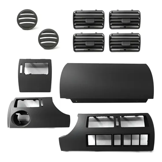 Kit Moldura Painel E Telas Difusores Gol Saveiro G3 Cinza