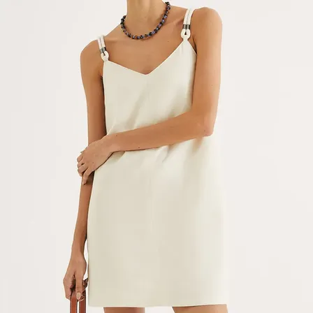 Vestido Curto Reto Decote V Hering