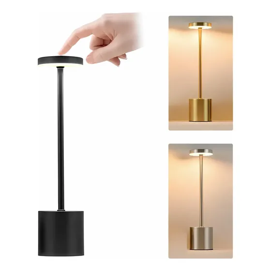 Luminaria Led 3 Cores Sem Fio | Abajur De Mesa Recarregável