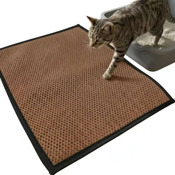 Tapete Coletor Areia Para Gato Limpa Pata Higiênico 100x60cm
