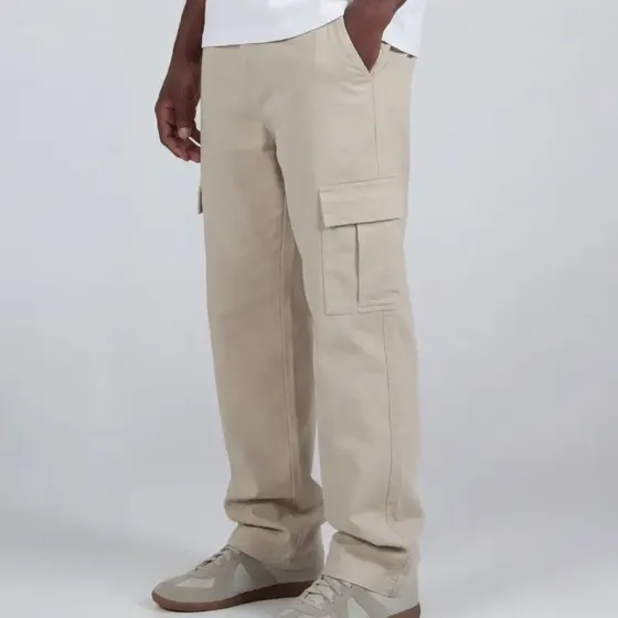 Calça Cargo Premium Masculina Sarja Skate Larga Streetwear
