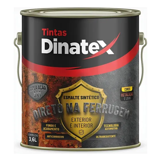 Dinatex Direto Na Ferrugem Antiferrugem Aquosa 3,6 L