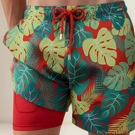 Calção Short De Banho Masculino De Secagem Rápida Para Praia