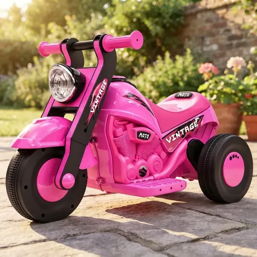 Moto Elétrica Infantil 6v Vintage - Rosa