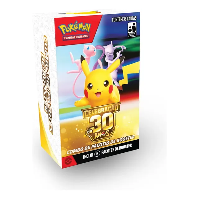 Pokémon Tcg 30 Anos Mini Booster Box Com 6 Boosters Ptbr Pokémon Celebração De 30 Anos Mini Booster Box Português Br