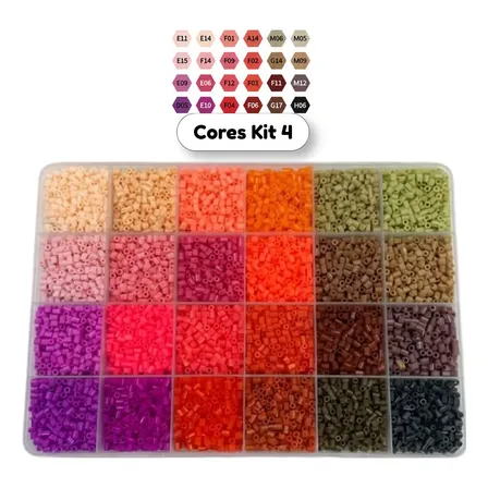 Conjunto 10.000 Hama Beads 2,6mm Miçangas Brinquedo 24 Cores