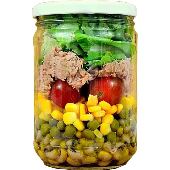 15 Potes De Salada Bolo No Pote Vidro Conserva 600ml
