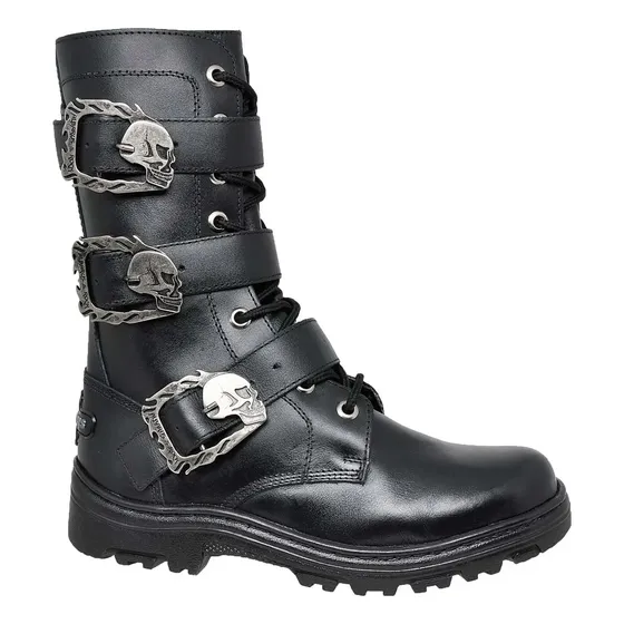 6508 Coturno Militar Tático Bota Motociclista Rock Paintball