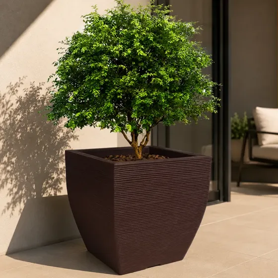 Vaso De Planta Grande Resina De Polietileno Plastico 70x70