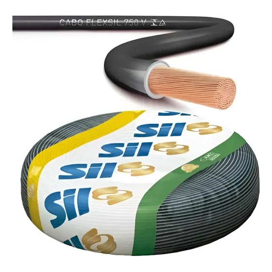Fio Cabo Flexivel 10mm De Cobre 12 Metros