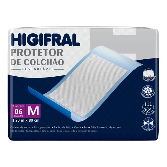 Protetor De Colchão Descartável Higifral - 24 Pacotes