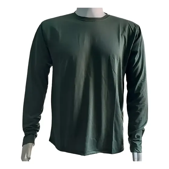Kit 10 Camiseta Manga Longa Malha Fria Em Cores M G Gg