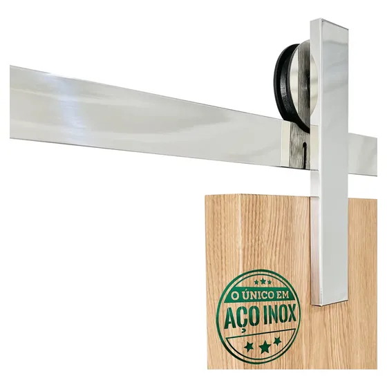 Kit Porta De Correr Roldana Aparente 1,5mt Até 100 Kg
