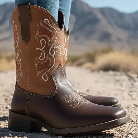 Bota Country Infantil De Couro Texana Kapell Couro Bovino