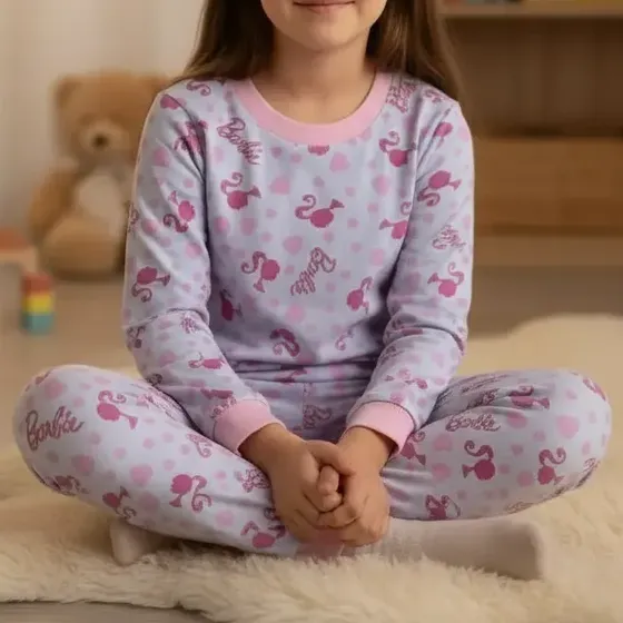 Pijama Longo Infantil Criança Algodão Personagens