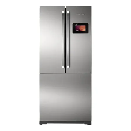 Geladeira com freezer Brastemp BRN80A con capacidad de 540.6L -inox