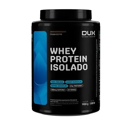 Whey Protein Isolado Dux Nutrition - Pote 900g Sabor Cappuccino