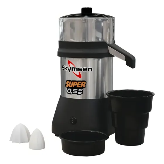 Extrator De Sucos Em Aço Inox Ex Super 0,5 Cv Skymsen Cor Prateado/Preto Frequência 60 Hz