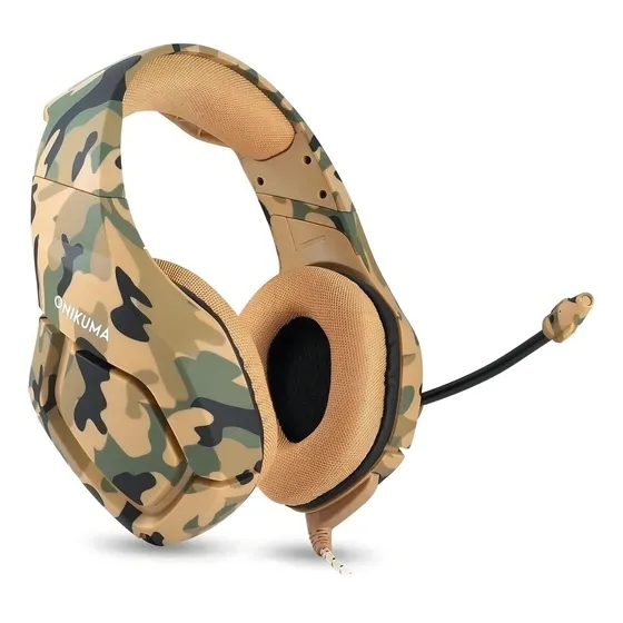 Headset Gamer Profissional Onikuma K1-B Camouflage Yellow
