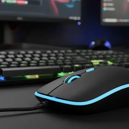 Kit Teclado e Mouse Gamer RGB USB com Iluminação LED Layout ABNT2 BK-G550