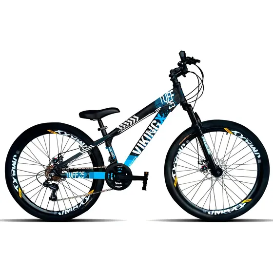 Bicicleta Vikingx Mountain Bike Tuff 25 Aro 26 Alumínio 21 Marchas Preto/azul 13