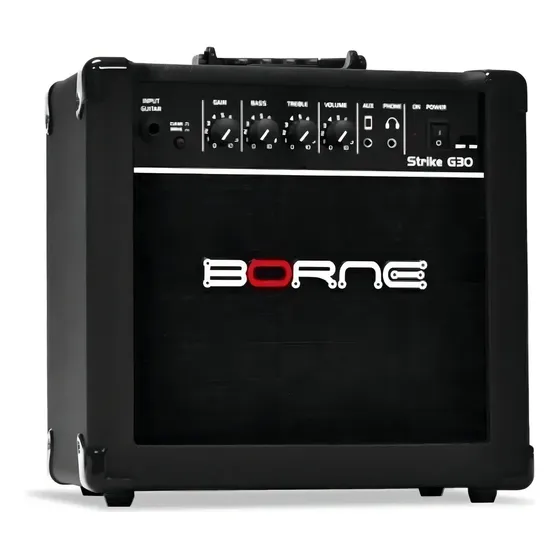 Cubo Amplificador Para Guitarra Borne Strike G30 Preto 15w