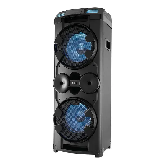 Caixa de Som Alto-falante Philco PCX20000 Bluetooth LED 1800W RMS Cor Preta