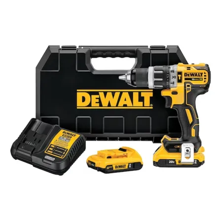 Parafusadeira e Furadeira de Impacto DeWalt DCD796D2-BR 20V Brushless 1/2" com 2 Baterias 2Ah, Carregador Bivolt e Maleta0v