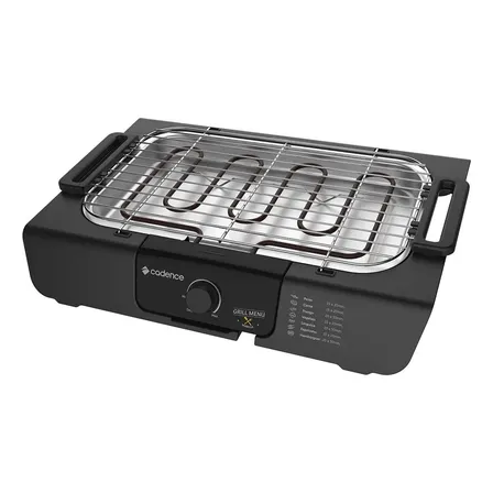 Churrasqueira Elétrica Grill Menu Grl810 Cadence Preto 220v