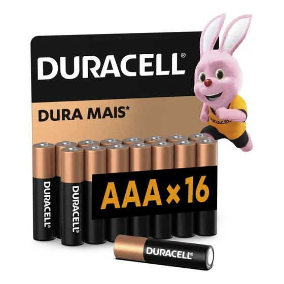 Pilha Alcalina Aaa Palito Duracell Com 16 Unidades