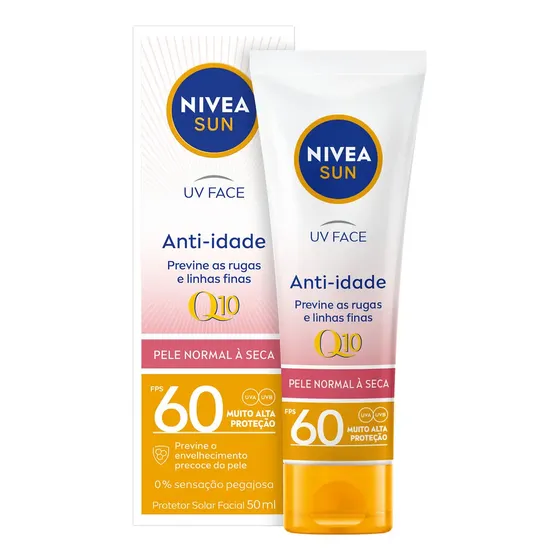 NIVEA SUN Protetor Solar UV Face Q10 Anti-Idade FPS 60 50ml