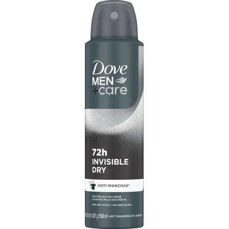 Antitranspirante Em Aerossol Dove Invisible Dry Men+care 89 G
