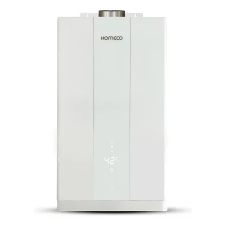 Aquecedor Agua Gás Komeco 21l Branco Glp Exaustão Forcada 127/220v