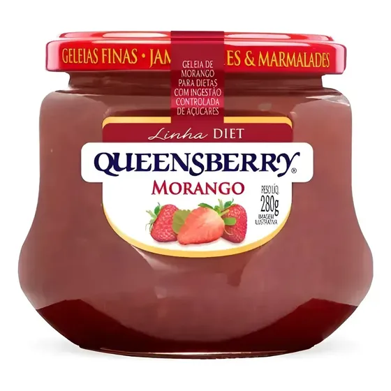 Geleia Morango Diet Queensberry Vidro 280g