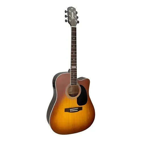 Violão Folk Giannini Elétrico Gf-1d Honey Burst Orientação da mão Direita