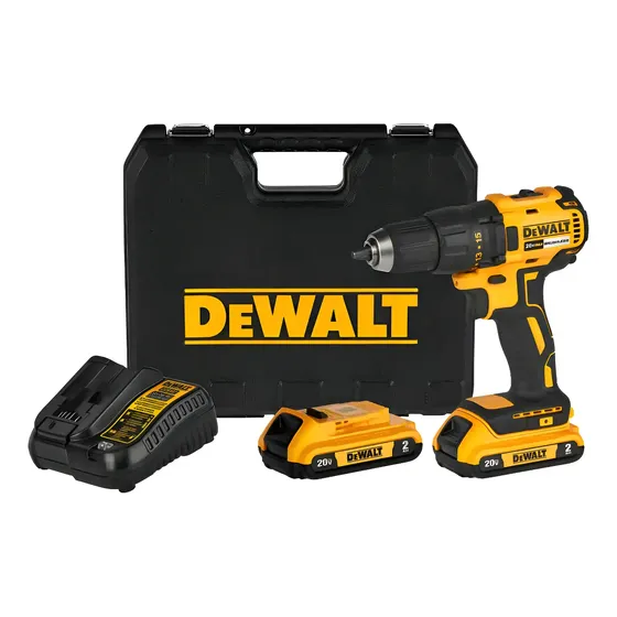 Furadeira e Parafusadeira DEWALT DCD7771D2 Com Carregador Bivolt, 2 Baterias 2 Ah