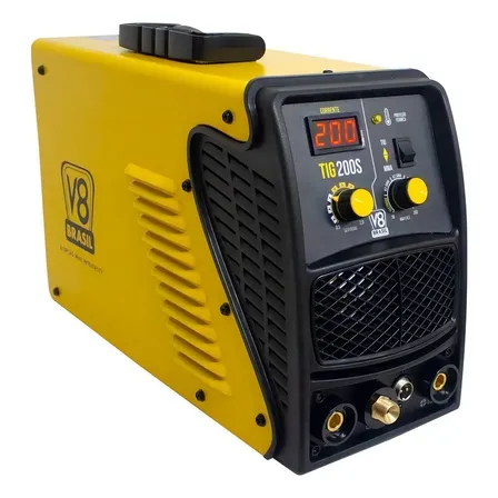 Máquina De Solda Inversora 200a Tig Mma 200s V8 Brasil - Cor Amarelo com preto