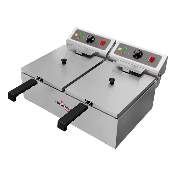 Fritadeira industrial elétrica Skymsen FED-20-N 10L aço inoxidável 50 Hz x 60 Hz