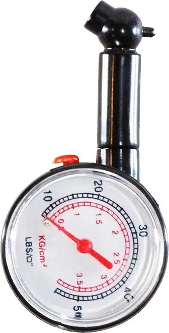 Calibrador De Pneu Redondo Com Manometro Western Ref 377