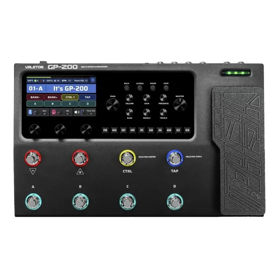 Pedal De Efeito Valeton Gp-200 Multi-effects Processor Preto
