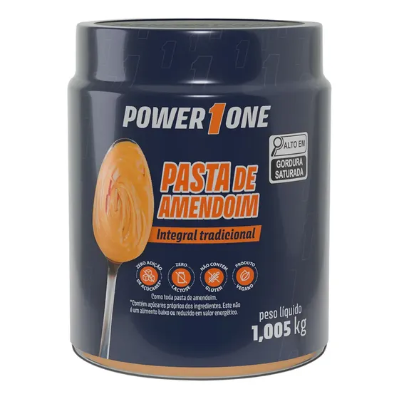 Pasta de Amendoim Integral Power 1 One Pote 1,005kg