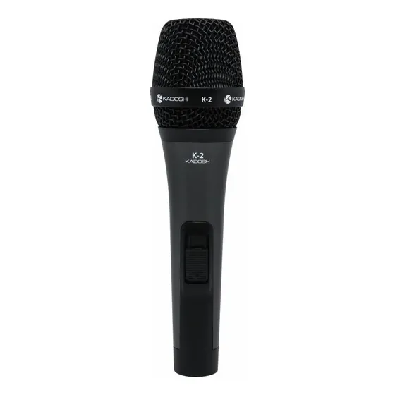 Microfone Com Fio Kadosh K-2 Cardioide Dinâmico XLR Profissional para Voz Karaokê Igrejas Eventos com Cachimbo