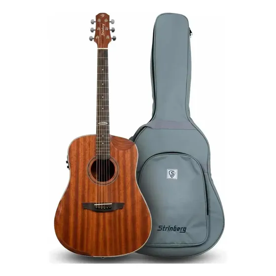 Violão Eletroacústico Strinberg SD201HCR Destro 6 Cordas Mahogany Satin
