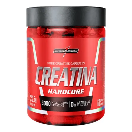 Creatina Integralmedica 100% Pura 60 Cápsulas - Aumento de Resistência e Desempenho para Atletas e Treinos Intensos
