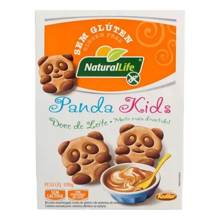 Biscoito Panda Kids Doce De Leite S/glúten Natural Life 100g