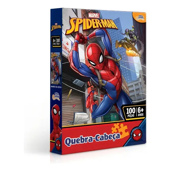 Quebra-cabeça Homem Aranha Marvel 100 Peças Toyster Tea