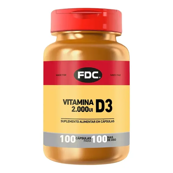 Vitamina D3 2000 UI FDC 100 Cápsulas Colecalciferol
